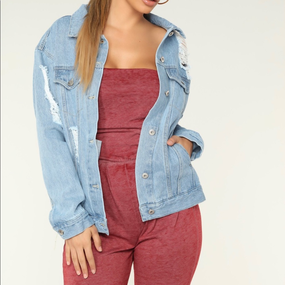 Distressed Denim Jacket